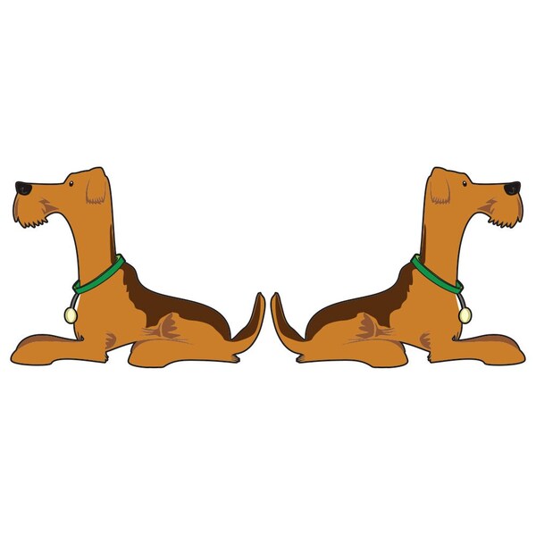 Airedale Terrier Dog Decal, Dog Lover Decor Vinyl Sticker